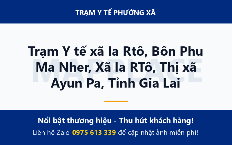 Trạm Y tế xã Ia Rtô, Bôn Phu Ma Nher, Xã Ia RTô, Thị xã Ayun Pa, Tỉnh Gia Lai