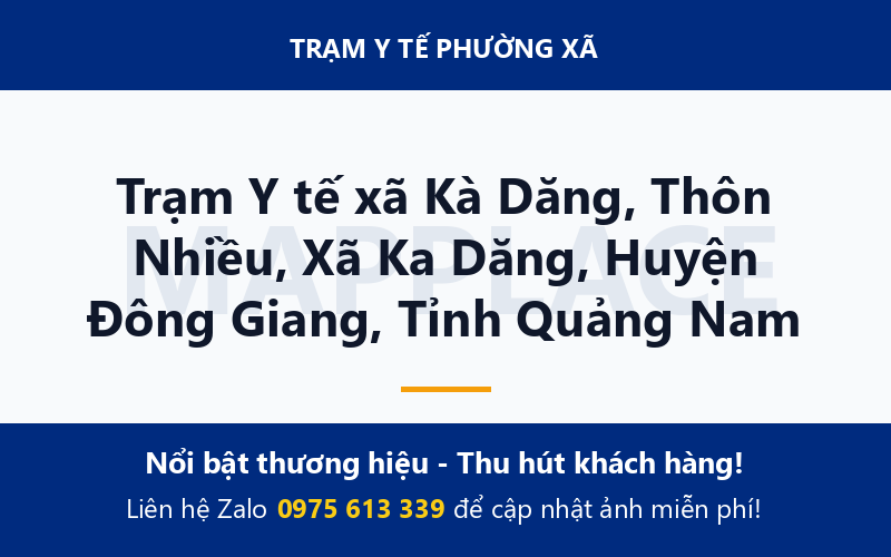 Trạm Y tế xã Kà Dăng, Thôn Nhiều, Xã Ka Dăng, Huyện Đông Giang, Tỉnh Quảng Nam