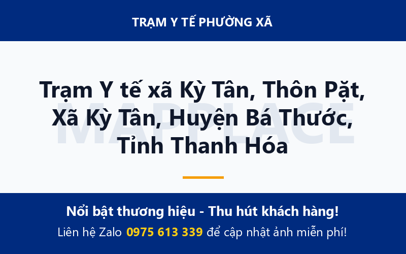 Trạm Y tế xã Kỳ Tân, Thôn Pặt, Xã Kỳ Tân, Huyện Bá Thước, Tỉnh Thanh Hóa
