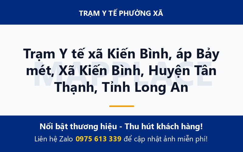 Trạm Y tế xã Kiến Bình, áp Bảy mét, Xã Kiến Bình, Huyện Tân Thạnh, Tỉnh Long An