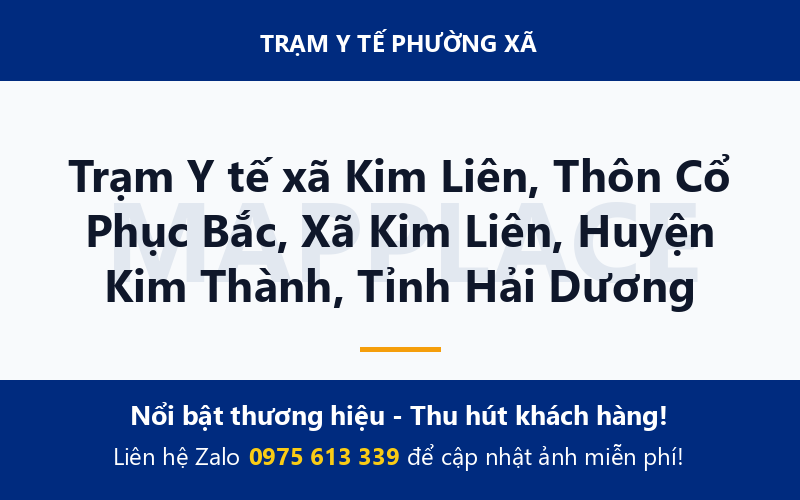 Trạm Y tế xã Kim Liên, Thôn Cổ Phục Bắc, Xã Kim Liên, Huyện Kim Thành, Tỉnh Hải Dương