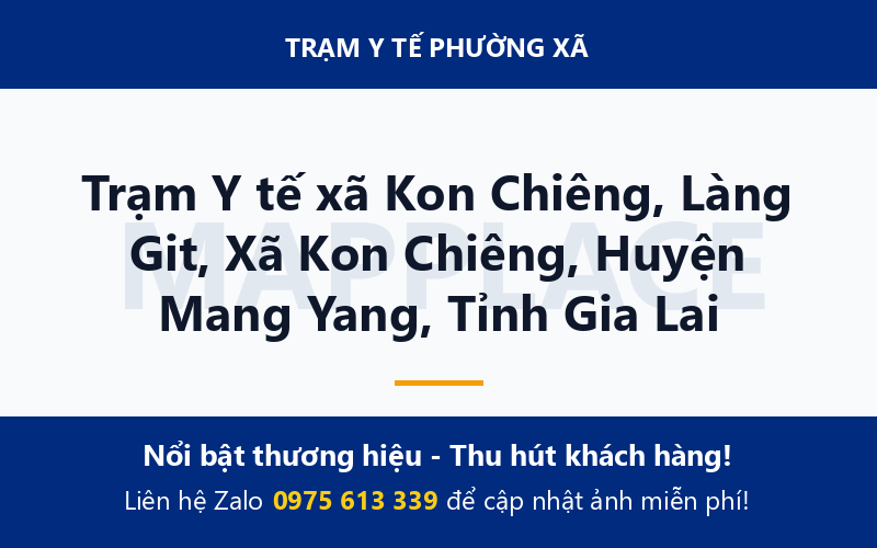 Trạm Y tế xã Kon Chiêng, Làng Git, Xã Kon Chiêng, Huyện Mang Yang, Tỉnh Gia Lai
