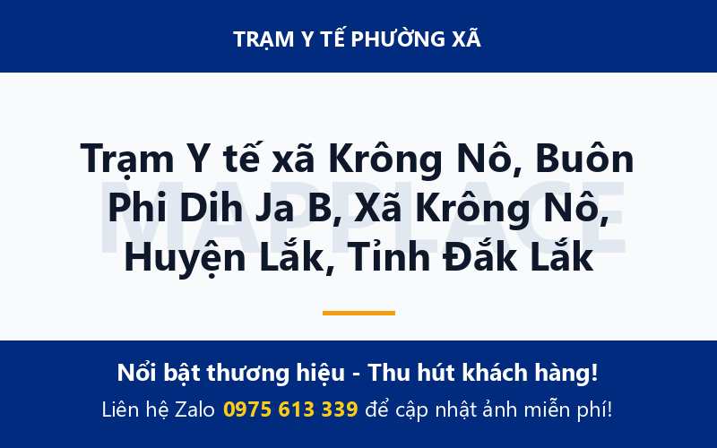 Trạm Y tế xã Krông Nô, Buôn Phi Dih Ja B, Xã Krông Nô, Huyện Lắk, Tỉnh Đắk Lắk