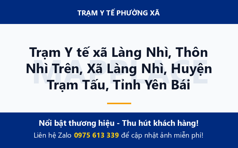 Trạm Y tế xã Làng Nhì, Thôn Nhì Trên, Xã Làng Nhì, Huyện Trạm Tấu, Tỉnh Yên Bái