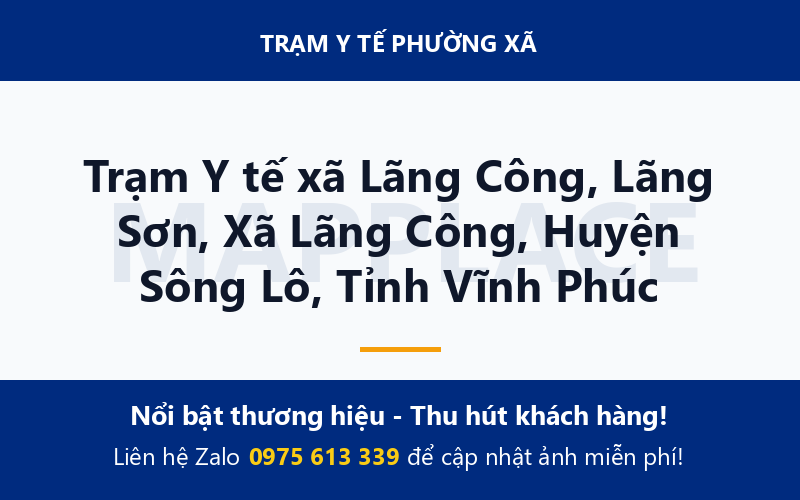 Trạm Y tế xã Lãng Công, Lãng Sơn, Xã Lãng Công, Huyện Sông Lô, Tỉnh Vĩnh Phúc