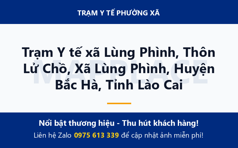 Trạm Y tế xã Lùng Phình, Thôn Lử Chồ, Xã Lùng Phình, Huyện Bắc Hà, Tỉnh Lào Cai