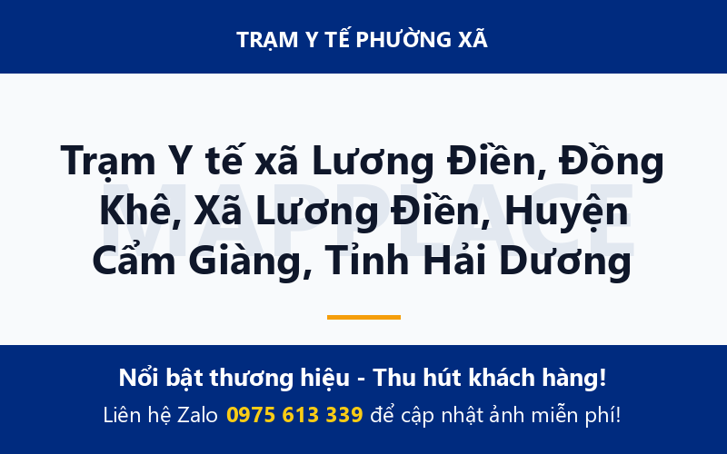 Trạm Y tế xã Lương Điền, Đồng Khê, Xã Lương Điền, Huyện Cẩm Giàng, Tỉnh Hải Dương