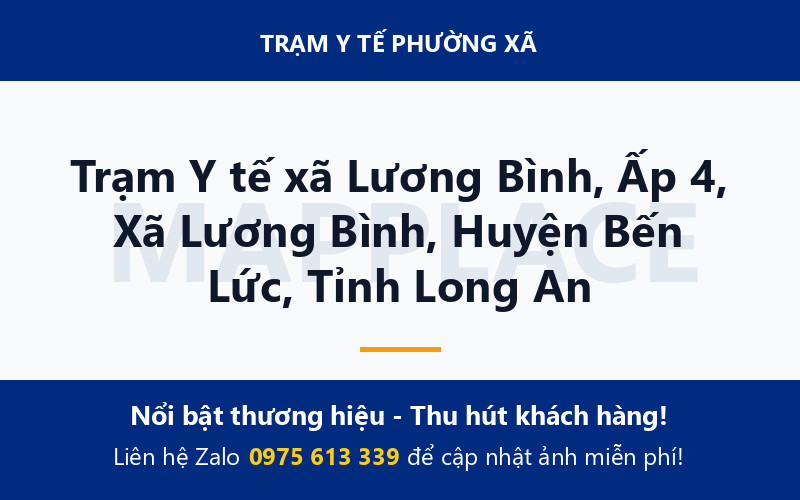 Trạm Y tế xã Lương Bình, Ấp 4, Xã Lương Bình, Huyện Bến Lức, Tỉnh Long An