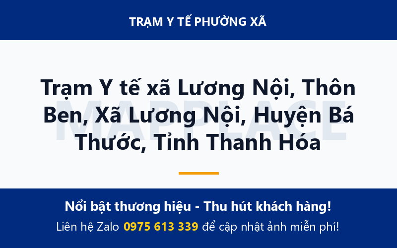 Trạm Y tế xã Lương Nội, Thôn Ben, Xã Lương Nội, Huyện Bá Thước, Tỉnh Thanh Hóa