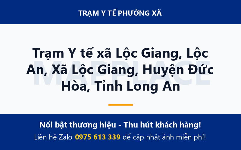 Trạm Y tế xã Lộc Giang, Lộc An, Xã Lộc Giang, Huyện Đức Hòa, Tỉnh Long An