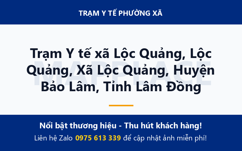 Trạm Y tế xã Lộc Quảng, Lộc Quảng, Xã Lộc Quảng, Huyện Bảo Lâm, Tỉnh Lâm Đồng