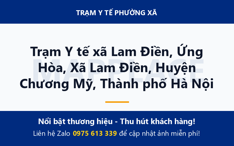 Trạm Y tế xã Lam Điền, Ứng Hòa, Xã Lam Điền, Huyện Chương Mỹ, Thành phố Hà Nội