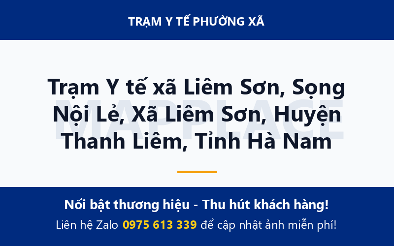 Trạm Y tế xã Liêm Sơn, Sọng Nội Lẻ, Xã Liêm Sơn, Huyện Thanh Liêm, Tỉnh Hà Nam