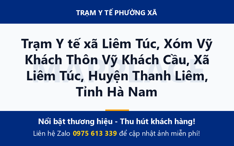 Trạm Y tế xã Liêm Túc, Xóm Vỹ Khách Thôn Vỹ Khách Cầu, Xã Liêm Túc, Huyện Thanh Liêm, Tỉnh Hà Nam