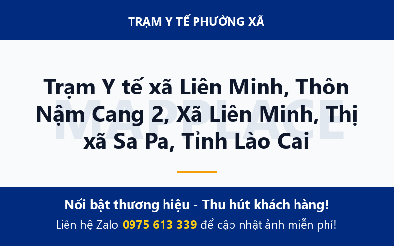 Trạm Y tế xã Liên Minh, Thôn Nậm Cang 2, Xã Liên Minh, Thị xã Sa Pa, Tỉnh Lào Cai