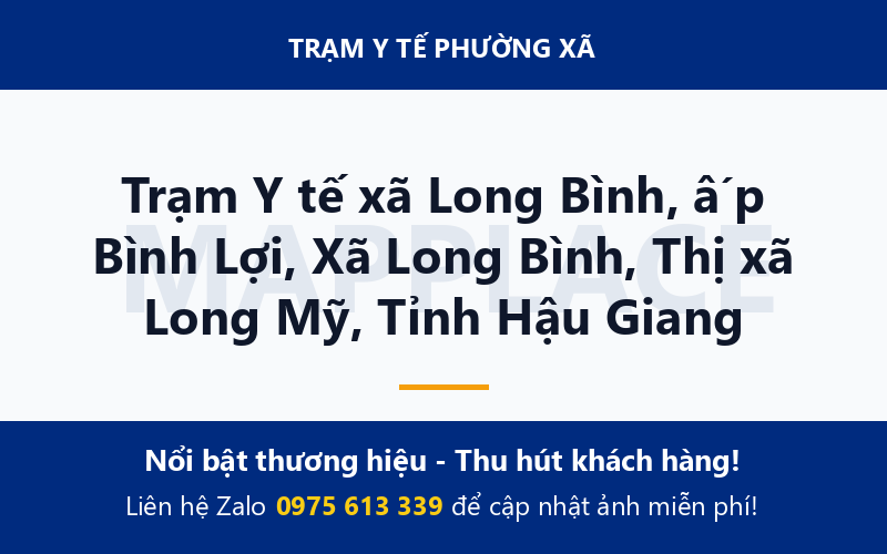 Trạm Y tế xã Long Bình, ấp Bình Lợi, Xã Long Bình, Thị xã Long Mỹ, Tỉnh Hậu Giang