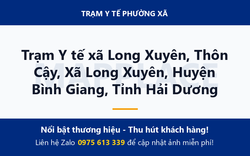 Trạm Y tế xã Long Xuyên, Thôn Cậy, Xã Long Xuyên, Huyện Bình Giang, Tỉnh Hải Dương