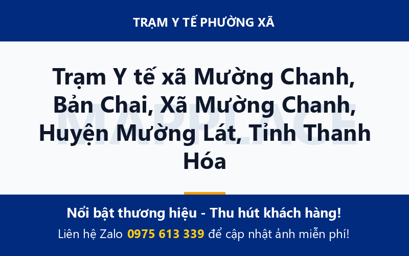 Trạm Y tế xã Mường Chanh, Bản Chai, Xã Mường Chanh, Huyện Mường Lát, Tỉnh Thanh Hóa