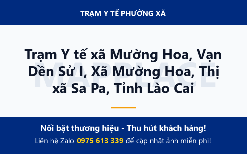 Trạm Y tế xã Mường Hoa, Vạn Dền Sử I, Xã Mường Hoa, Thị xã Sa Pa, Tỉnh Lào Cai