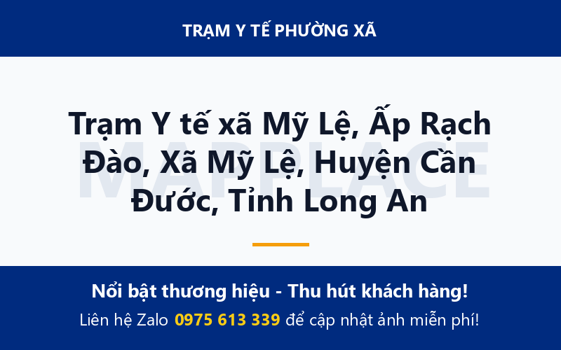 Trạm Y tế xã Mỹ Lệ, Ấp Rạch Đào, Xã Mỹ Lệ, Huyện Cần Đước, Tỉnh Long An