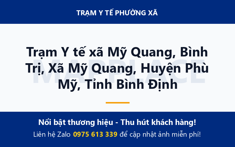 Trạm Y tế xã Mỹ Quang, Bình Trị, Xã Mỹ Quang, Huyện Phù Mỹ, Tỉnh Bình Định