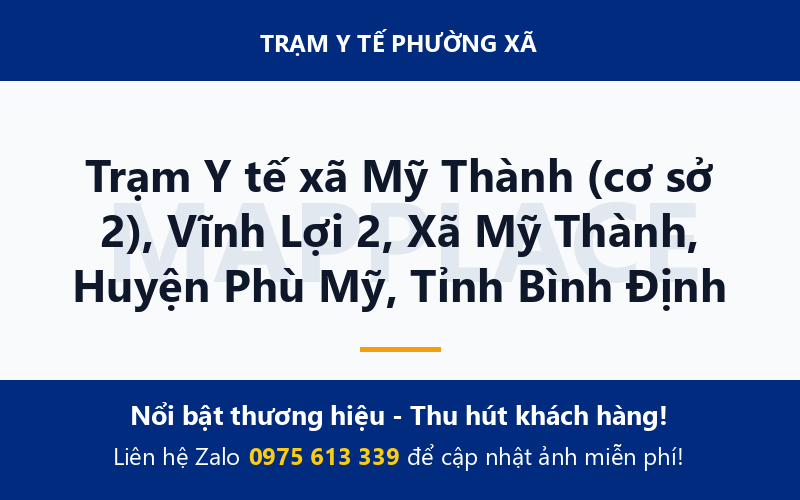 Trạm Y tế xã Mỹ Thành (cơ sở 2), Vĩnh Lợi 2, Xã Mỹ Thành, Huyện Phù Mỹ, Tỉnh Bình Định