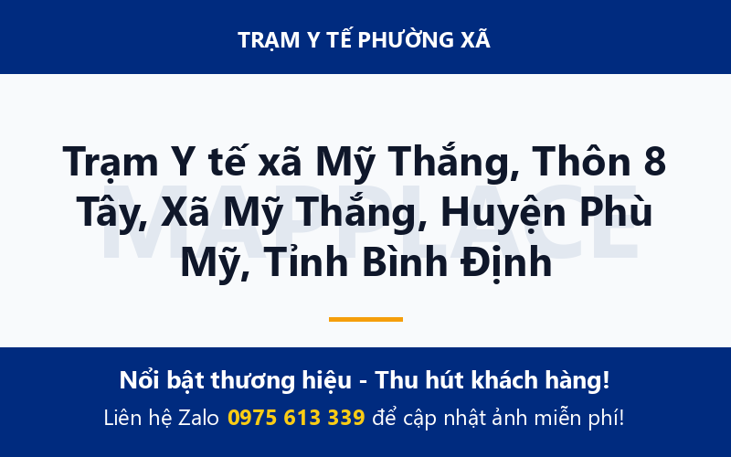 Trạm Y tế xã Mỹ Thắng, Thôn 8 Tây, Xã Mỹ Thắng, Huyện Phù Mỹ, Tỉnh Bình Định