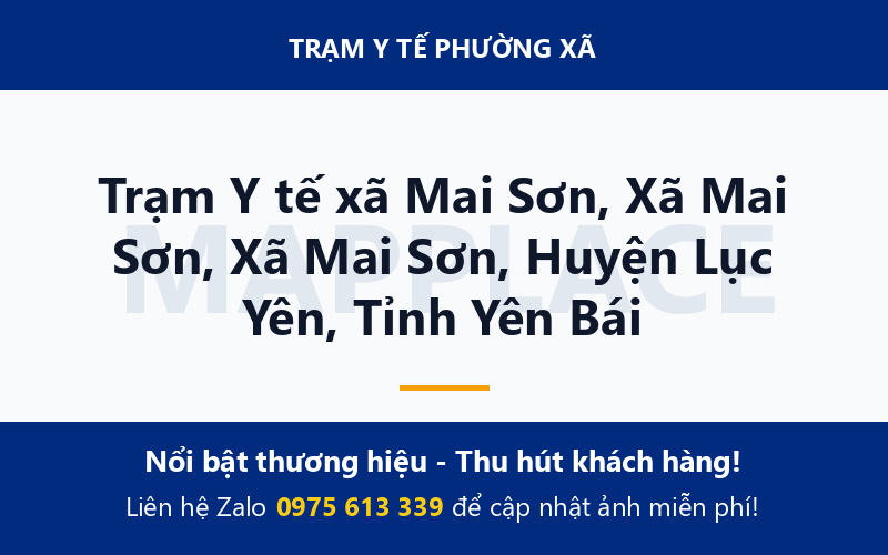 Trạm Y tế xã Mai Sơn, Xã Mai Sơn, Xã Mai Sơn, Huyện Lục Yên, Tỉnh Yên Bái