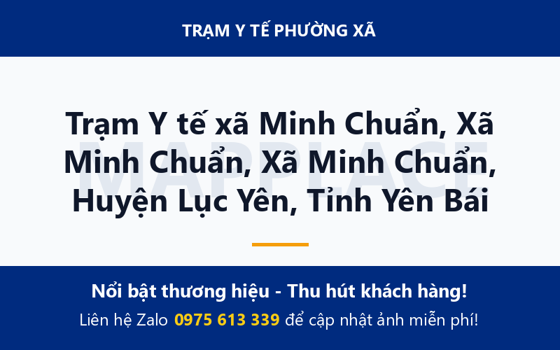 Trạm Y tế xã Minh Chuẩn, Xã Minh Chuẩn, Xã Minh Chuẩn, Huyện Lục Yên, Tỉnh Yên Bái