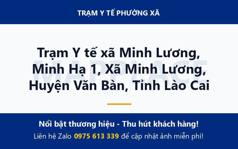 Trạm Y tế xã Minh Lương, Minh Hạ 1, Xã Minh Lương, Huyện Văn Bàn, Tỉnh Lào Cai