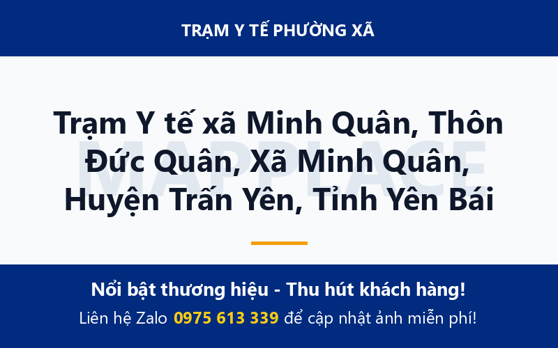 Trạm Y tế xã Minh Quân, Thôn Đức Quân, Xã Minh Quân, Huyện Trấn Yên, Tỉnh Yên Bái