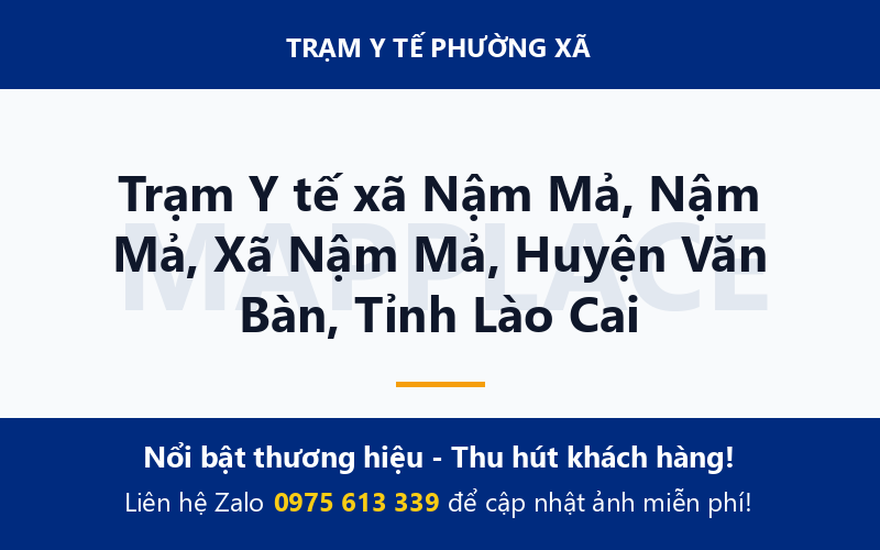 Trạm Y tế xã Nậm Mả, Nậm Mả, Xã Nậm Mả, Huyện Văn Bàn, Tỉnh Lào Cai