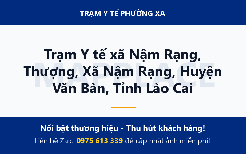 Trạm Y tế xã Nậm Rạng, Thượng, Xã Nậm Rạng, Huyện Văn Bàn, Tỉnh Lào Cai