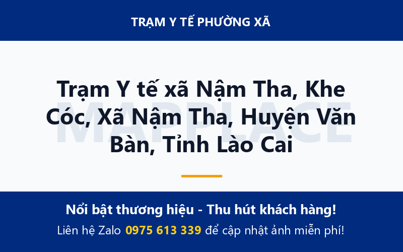 Trạm Y tế xã Nậm Tha, Khe Cóc, Xã Nậm Tha, Huyện Văn Bàn, Tỉnh Lào Cai