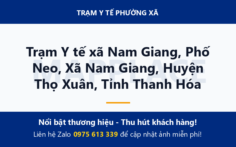Trạm Y tế xã Nam Giang, Phố Neo, Xã Nam Giang, Huyện Thọ Xuân, Tỉnh Thanh Hóa