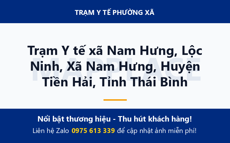 Trạm Y tế xã Nam Hưng, Lộc Ninh, Xã Nam Hưng, Huyện Tiền Hải, Tỉnh Thái Bình