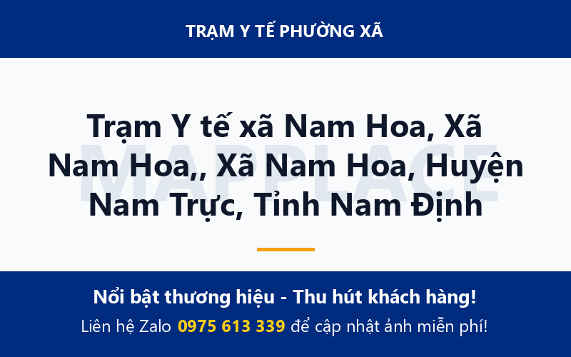 Trạm Y tế xã Nam Hoa, Xã Nam Hoa,, Xã Nam Hoa, Huyện Nam Trực, Tỉnh Nam Định