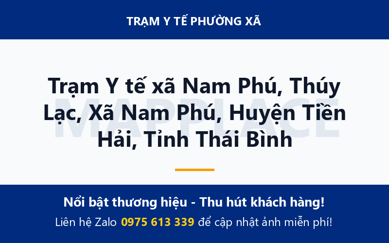 Trạm Y tế xã Nam Phú, Thúy Lạc, Xã Nam Phú, Huyện Tiền Hải, Tỉnh Thái Bình