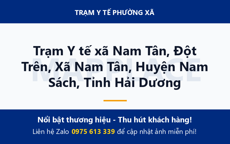 Trạm Y tế xã Nam Tân, Đột Trên, Xã Nam Tân, Huyện Nam Sách, Tỉnh Hải Dương