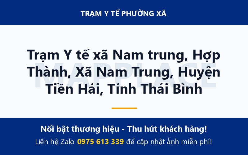 Trạm Y tế xã Nam trung, Hợp Thành, Xã Nam Trung, Huyện Tiền Hải, Tỉnh Thái Bình
