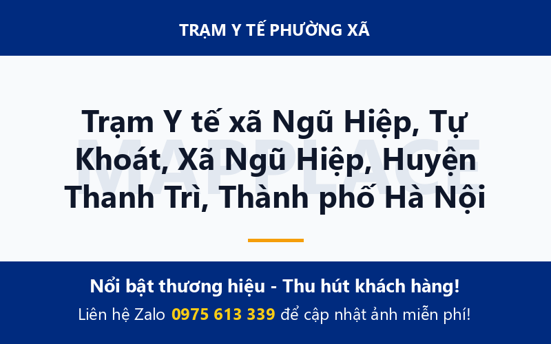 Trạm Y tế xã Ngũ Hiệp, Tự Khoát, Xã Ngũ Hiệp, Huyện Thanh Trì, Thành phố Hà Nội
