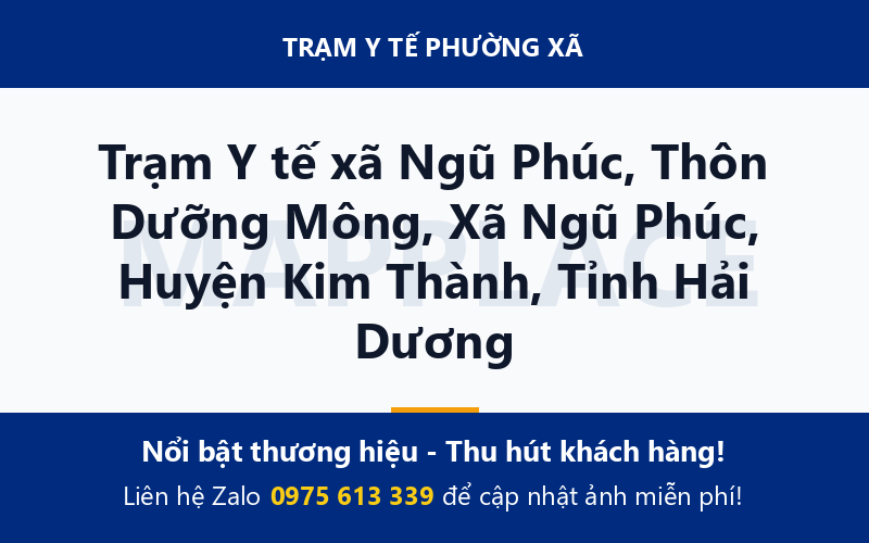 Trạm Y tế xã Ngũ Phúc, Thôn Dưỡng Mông, Xã Ngũ Phúc, Huyện Kim Thành, Tỉnh Hải Dương
