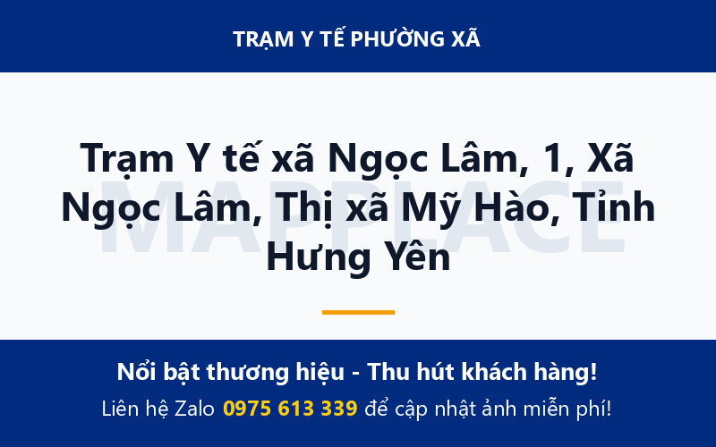 Trạm Y tế xã Ngọc Lâm, 1, Xã Ngọc Lâm, Thị xã Mỹ Hào, Tỉnh Hưng Yên