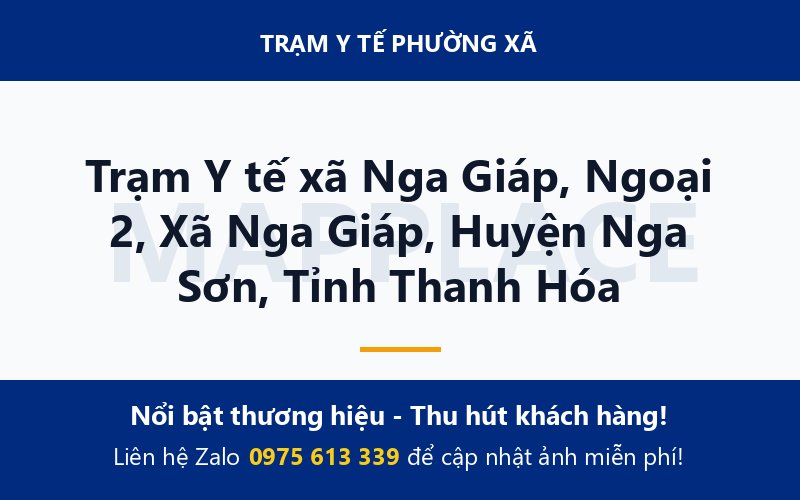 Trạm Y tế xã Nga Giáp, Ngoại 2, Xã Nga Giáp, Huyện Nga Sơn, Tỉnh Thanh Hóa