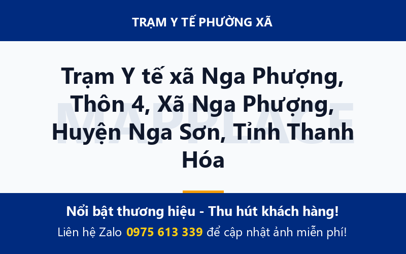 Trạm Y tế xã Nga Phượng, Thôn 4, Xã Nga Phượng, Huyện Nga Sơn, Tỉnh Thanh Hóa