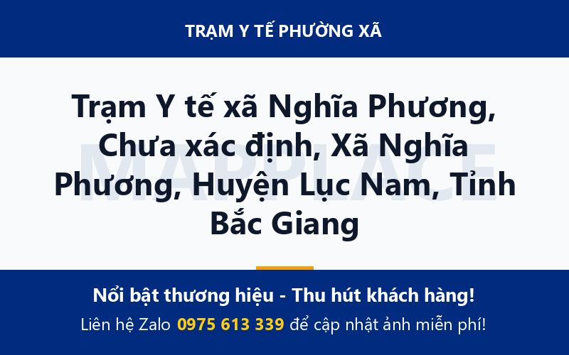 Trạm Y tế xã Nghĩa Phương, Chưa xác định, Xã Nghĩa Phương, Huyện Lục Nam, Tỉnh Bắc Giang