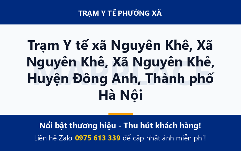 Trạm Y tế xã Nguyên Khê, Xã Nguyên Khê, Xã Nguyên Khê, Huyện Đông Anh, Thành phố Hà Nội