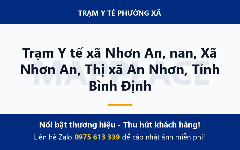 Trạm Y tế xã Nhơn An, nan, Xã Nhơn An, Thị xã An Nhơn, Tỉnh Bình Định