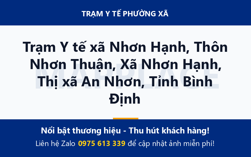 Trạm Y tế xã Nhơn Hạnh, Thôn Nhơn Thuận, Xã Nhơn Hạnh, Thị xã An Nhơn, Tỉnh Bình Định