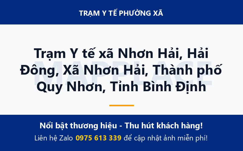 Trạm Y tế xã Nhơn Hải, Hải Đông, Xã Nhơn Hải, Thành phố Quy Nhơn, Tỉnh Bình Định